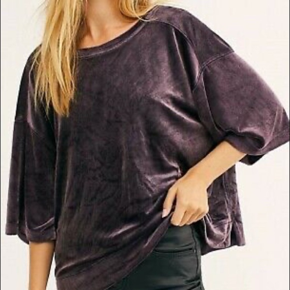 Free People Valerie Velour Top - size XS